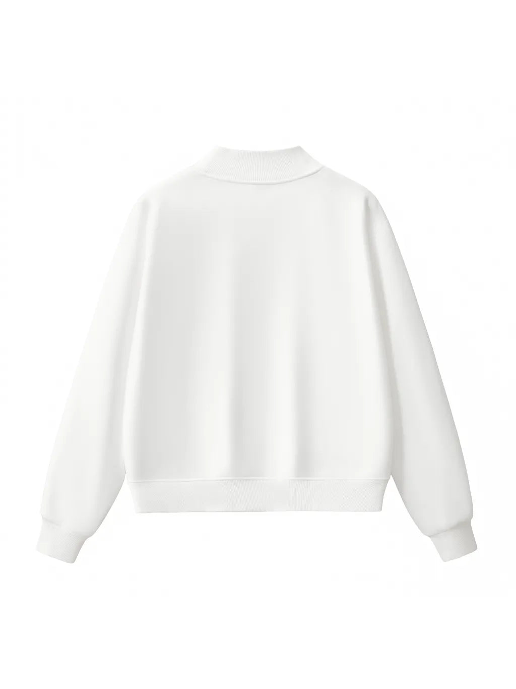 LUXURY TERMINAL - Essential Fleece Mid-Neck Crew Sweatshirt