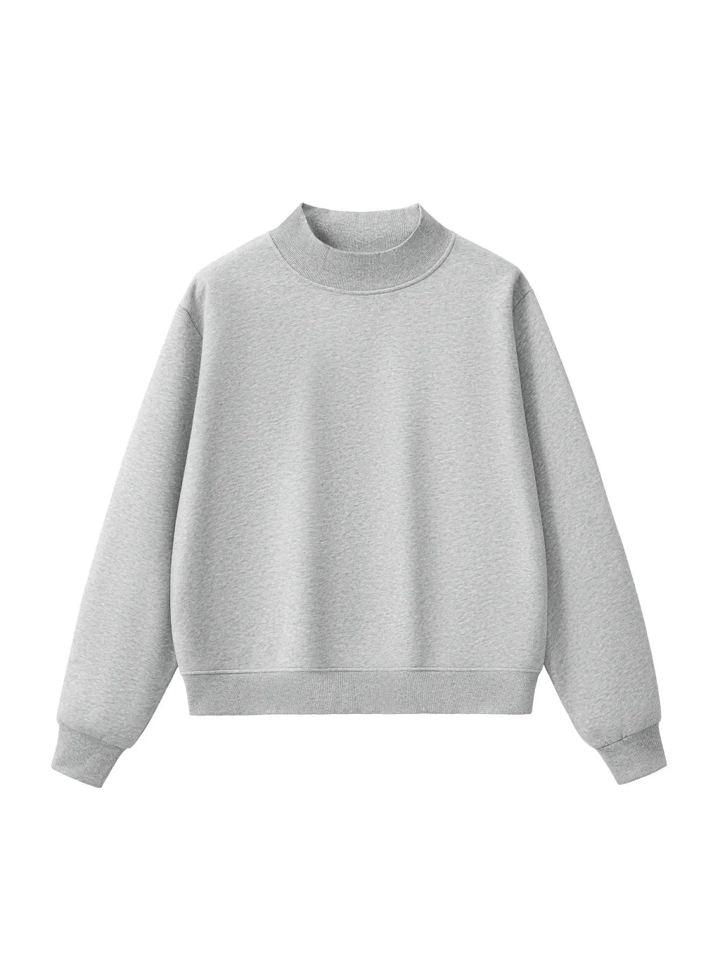 LUXURY TERMINAL - Essential Fleece Mid-Neck Crew Sweatshirt