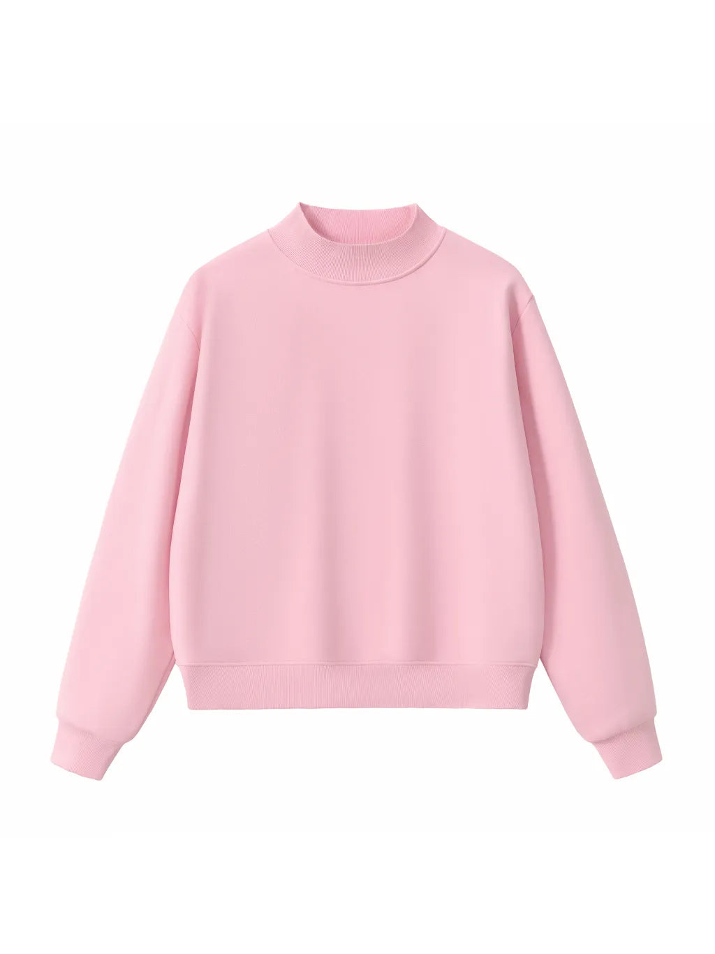 LUXURY TERMINAL - Essential Fleece Mid-Neck Crew Sweatshirt