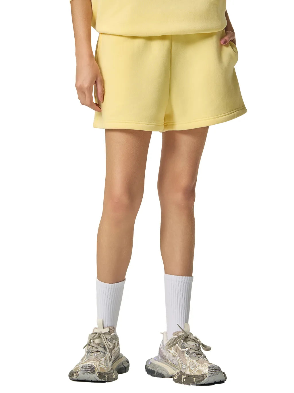 LUXURY TERMINAL - Essential Fleece Drawstring Sweatshorts