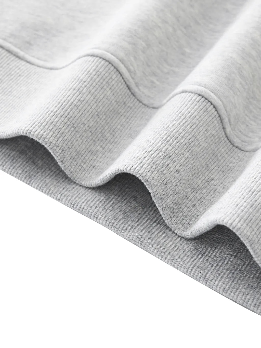 LUXURY TERMINAL - Essential Fleece Mid-Neck Crew Sweatshirt
