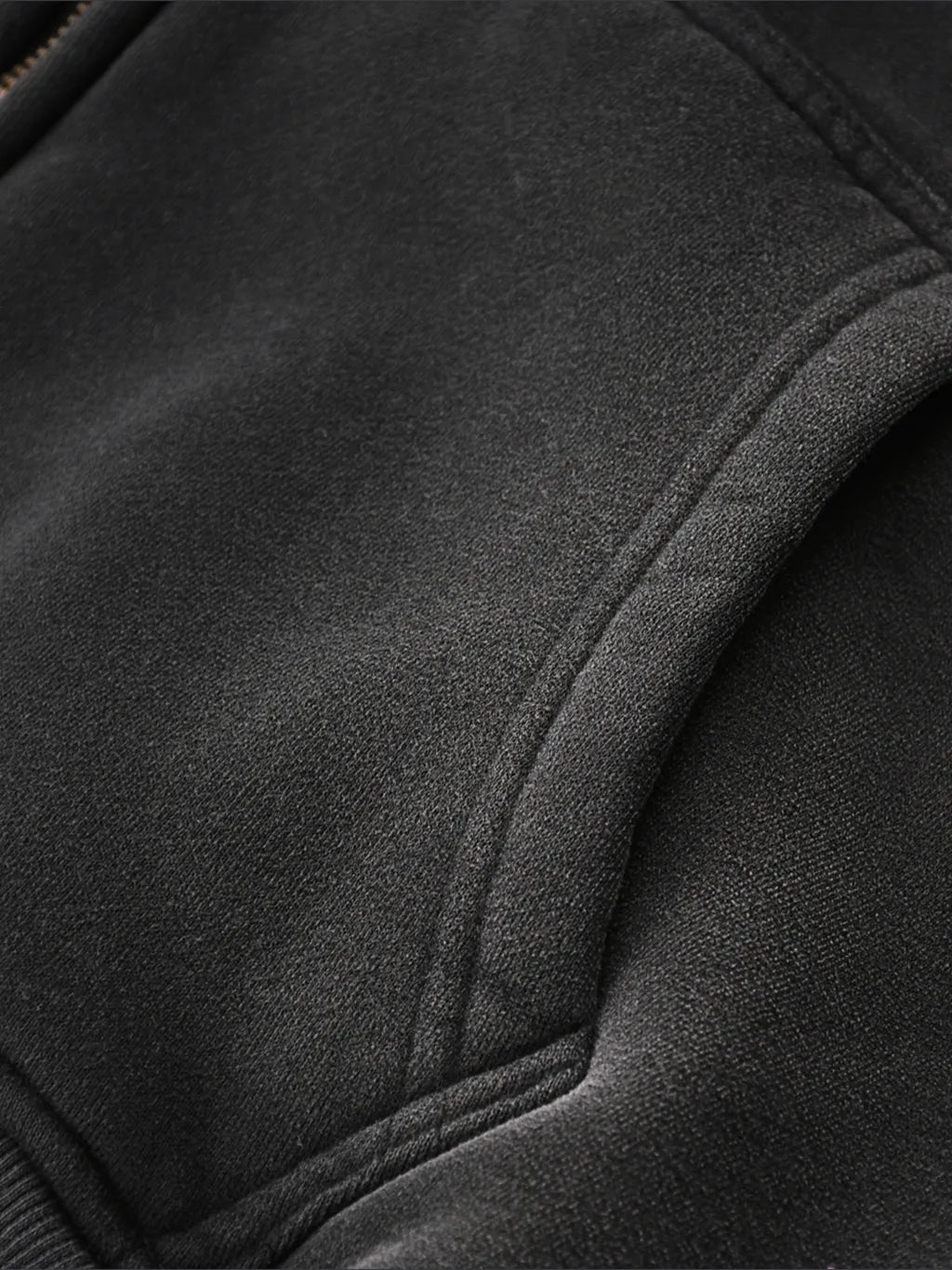 LUXURY TERMINAL - Sunfade Two-way Zipper Boxy Fleece Hoodie