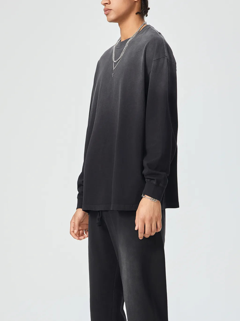 LUXURY TERMINAL - Gradient Washed Long Sleeve T-Shirt