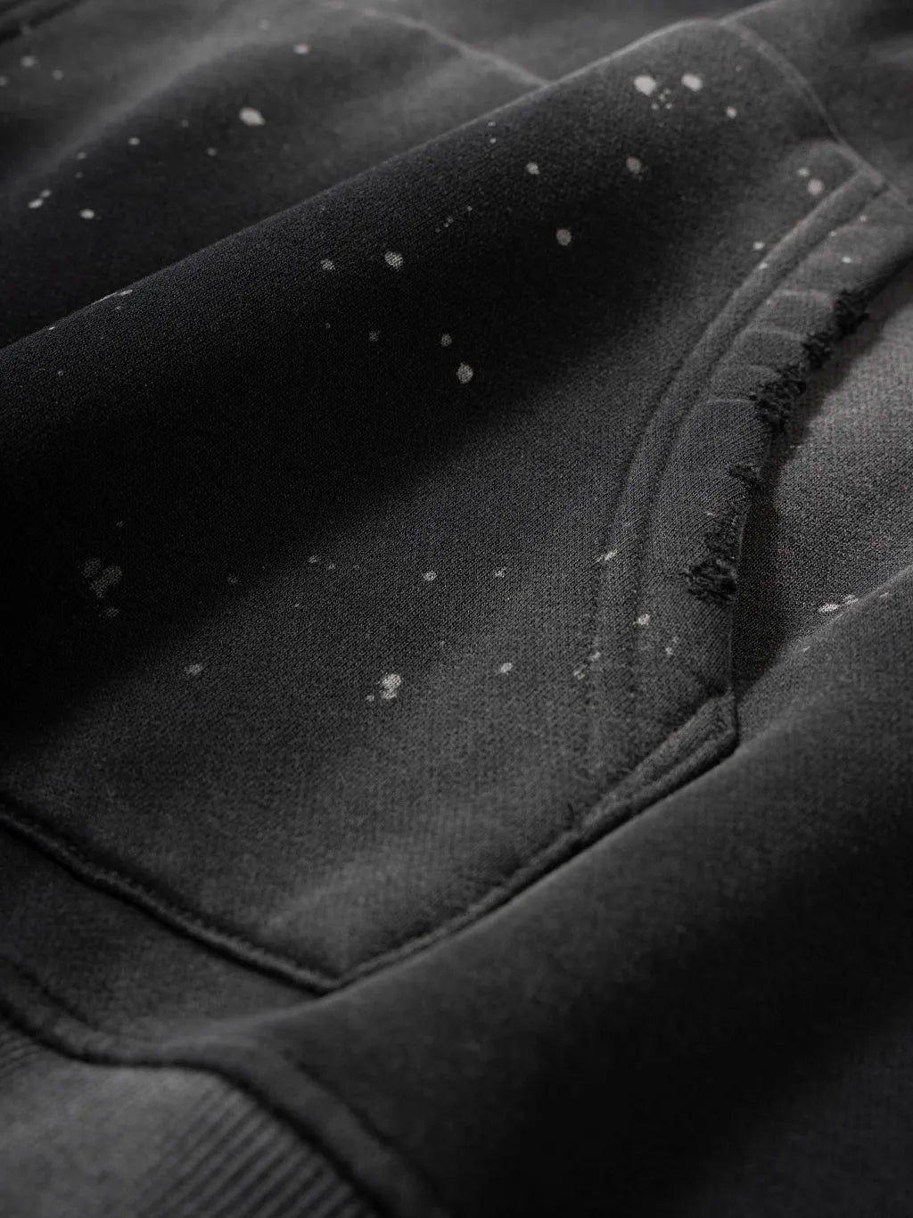 LUXURY TERMINAL - Vintage Washed Frayed Fleece Hoodie