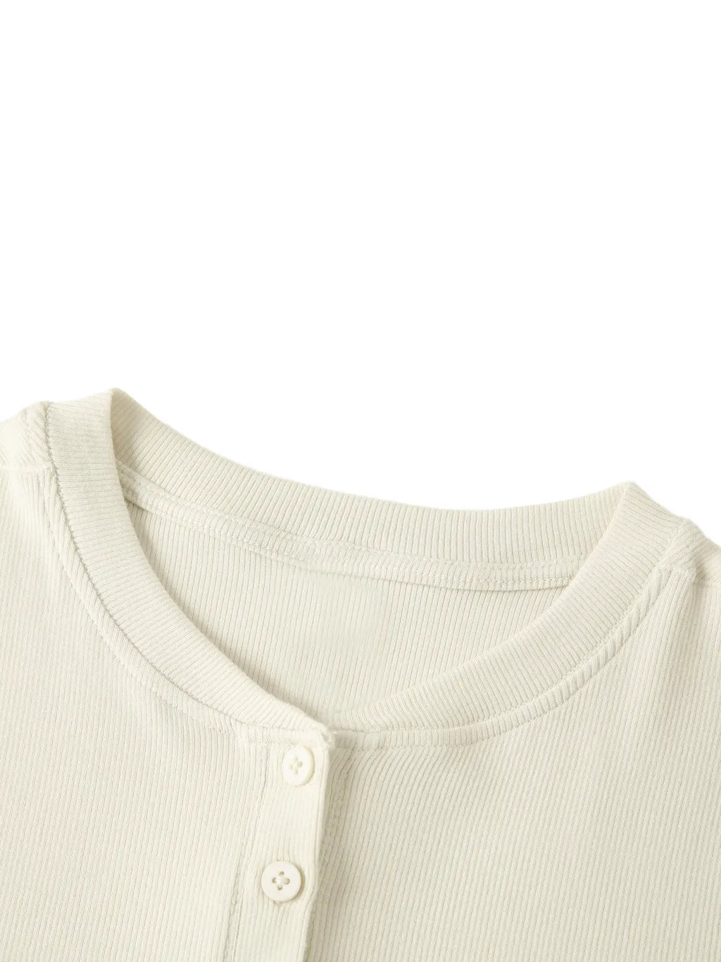 LUXURY TERMINAL - Modal Bodycon Henley Shirt