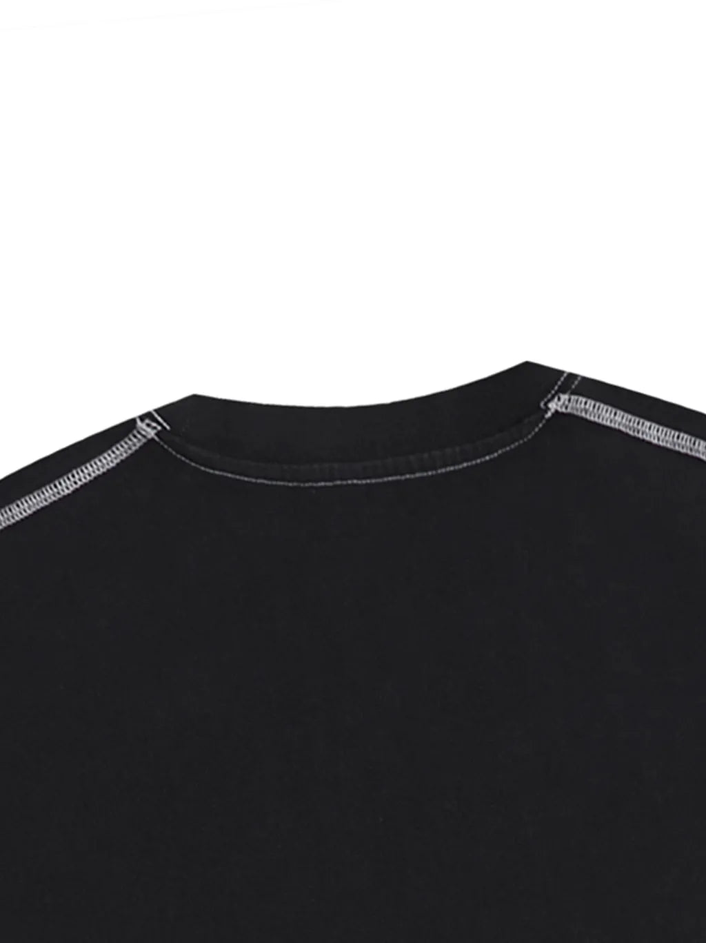 LUXURY TERMINAL - Streetwear Contrast-Stitched Cotton T-Shirt