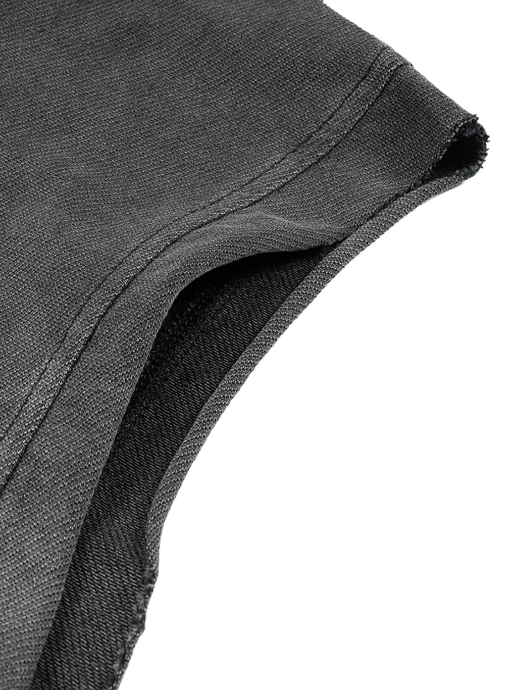 LUXURY TERMINAL - Vintage Washed Zip-Up Hooded Tank Top