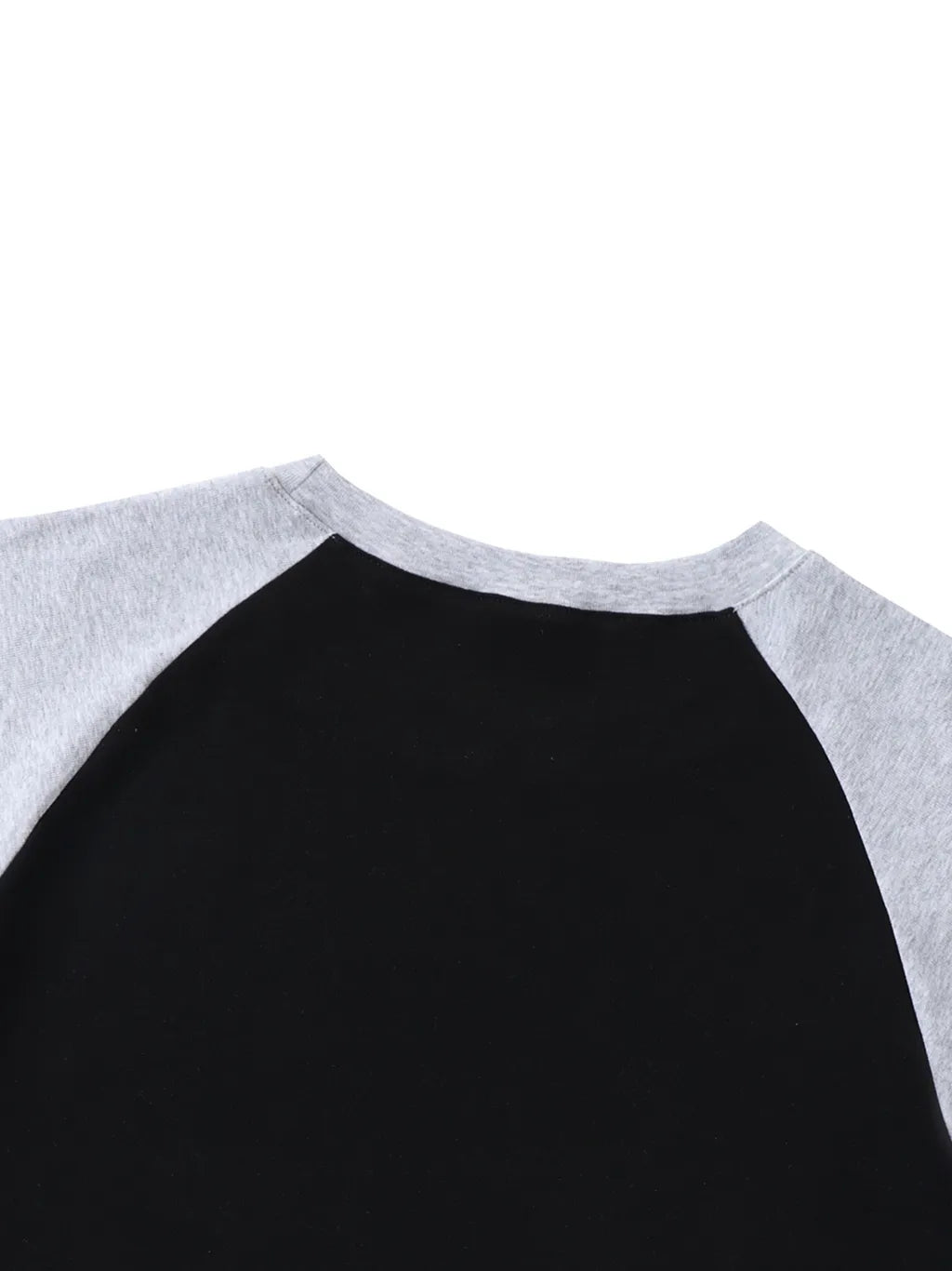 LUXURY TERMINAL - Color-Blocked Raglan Sleeve Crop Top