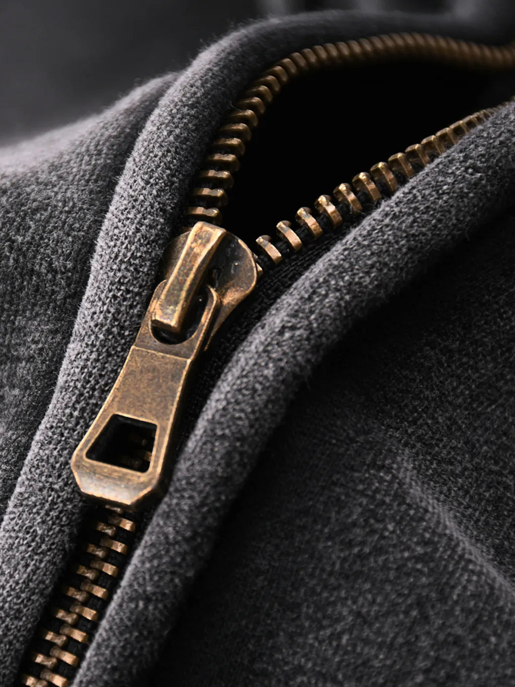 LUXURY TERMINAL - Zip-Through Boxy Fleece Hoodie