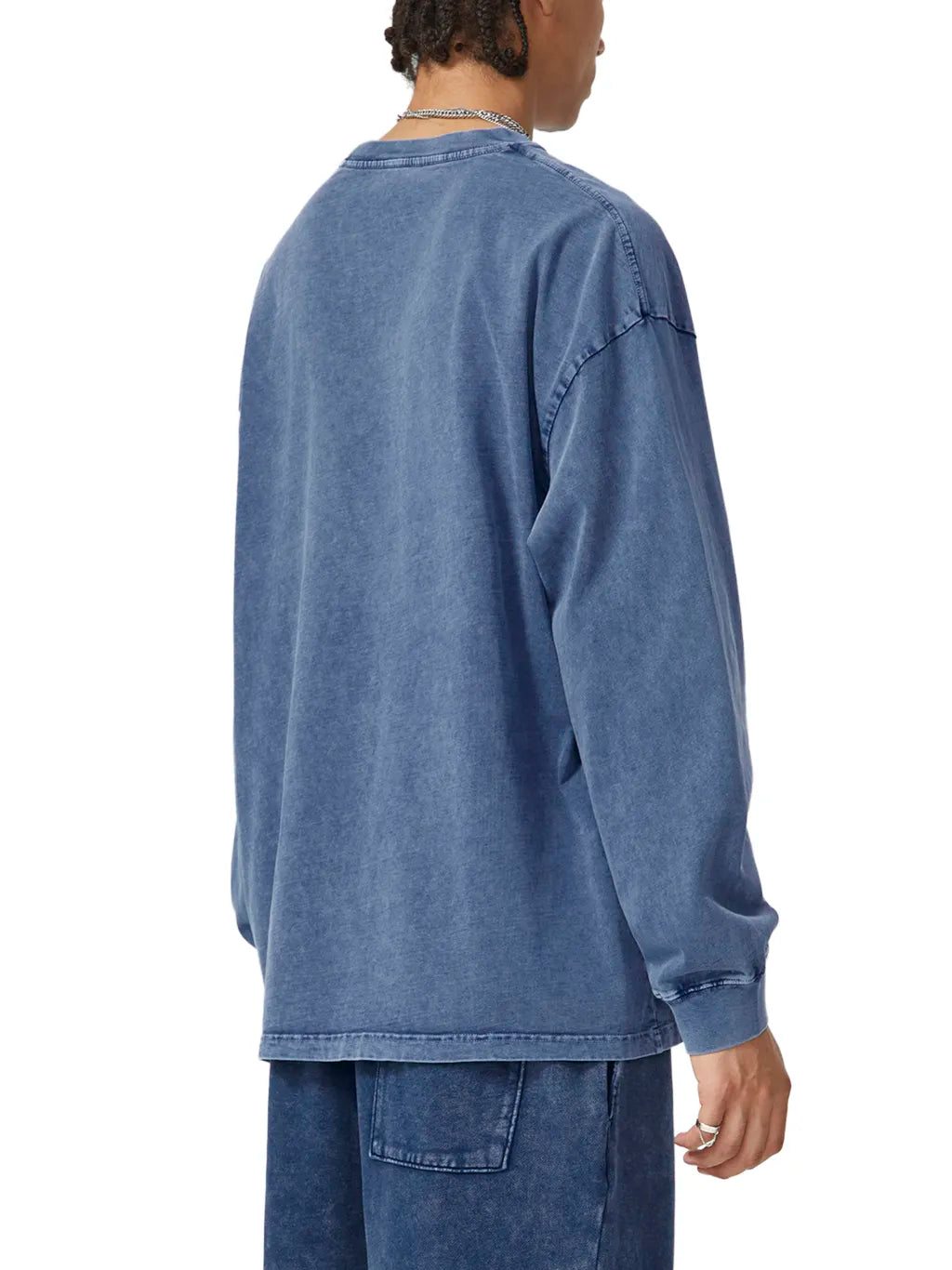 LUXURY TERMINAL - Snow Washed Frayed Edge T-Shirt