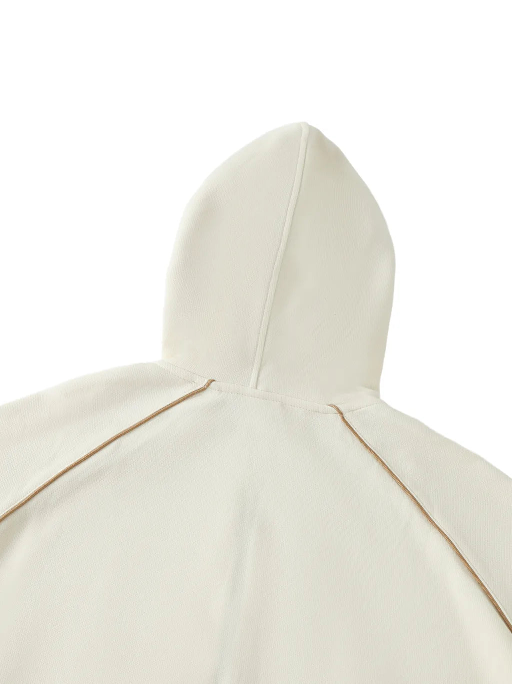 LUXURY TERMINAL - Striped Trim Zip-Up Hoodie