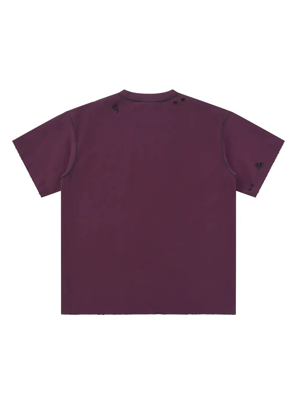 LUXURY TERMINAL - Hand-frayed Reversible T-shirt