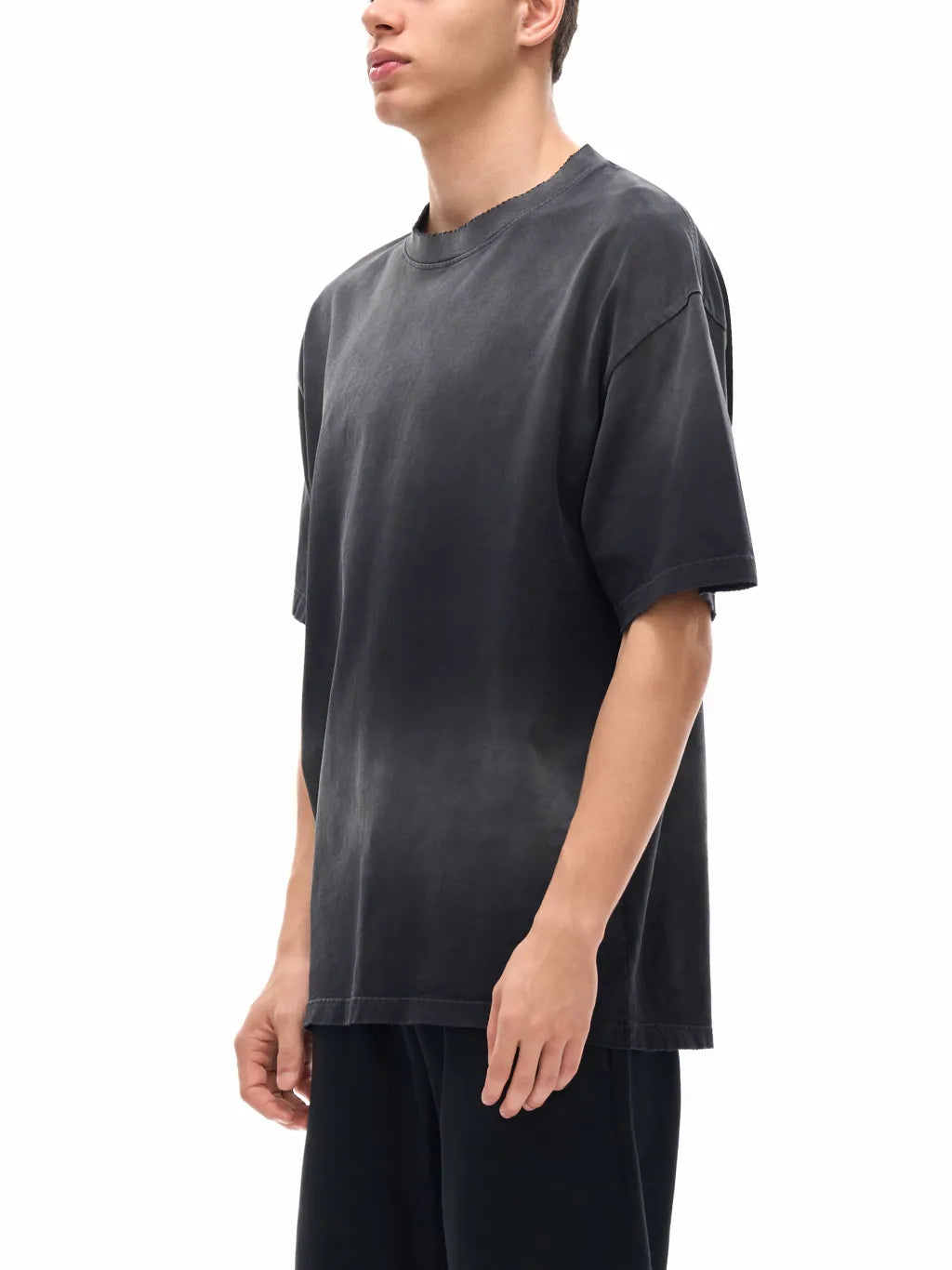LUXURY TERMINAL - Sun Fade Hand-Frayed Cotton T-Shirt