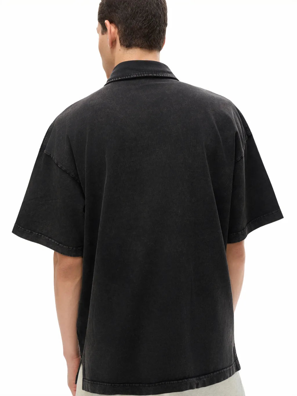 LUXURY TERMINAL - Heavyweight Snow-Washed Polo T-Shirt