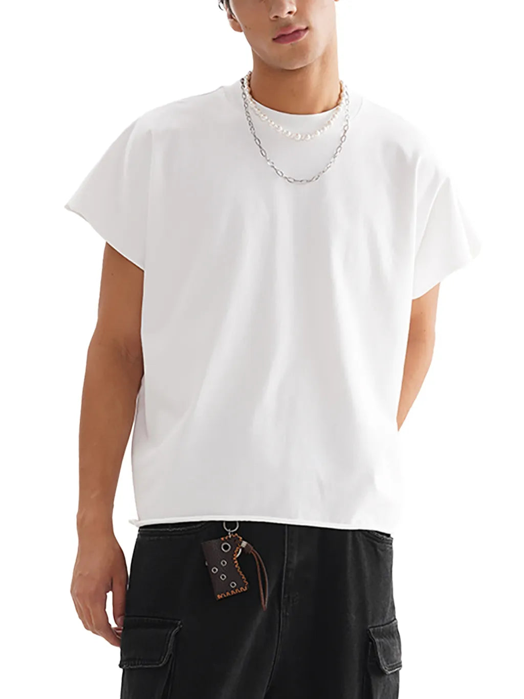 LUXURY TERMINAL - Raw Edge Boxy Non-Shrink T-Shirt
