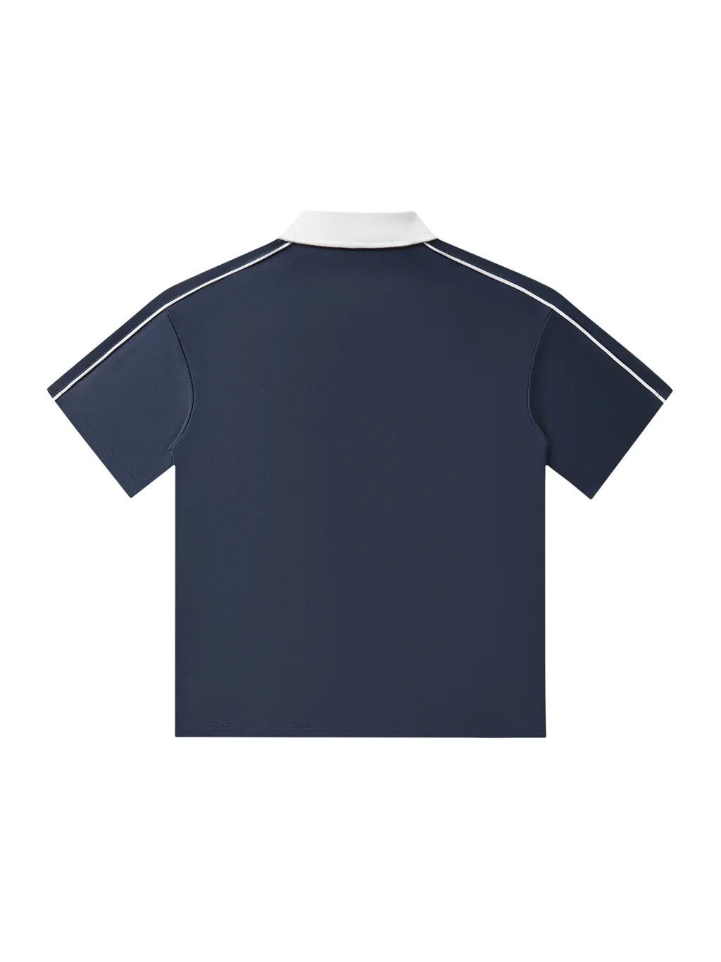 LUXURY TERMINAL - Contrast Collar Short-Sleeve Polo Shirt
