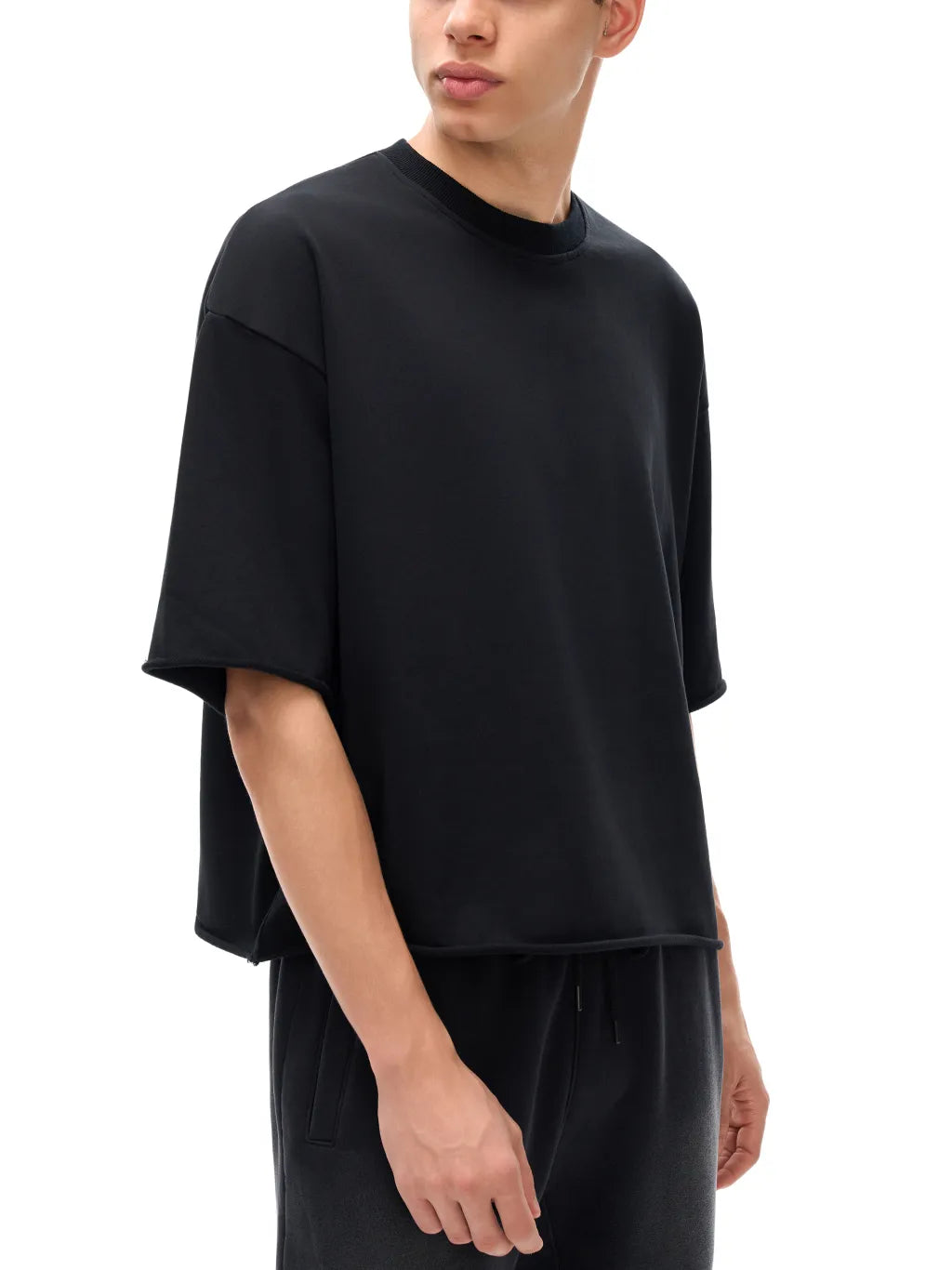 LUXURY TERMINAL - French Terry Raw Edge T-Shirt