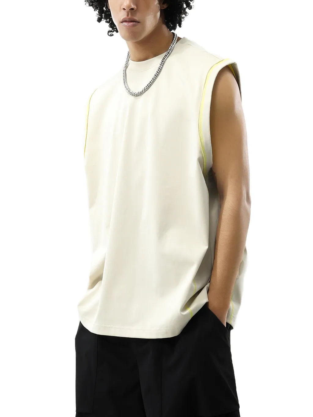 LUXURY TERMINAL - Contrast Panel Cooling Performance Tank Top