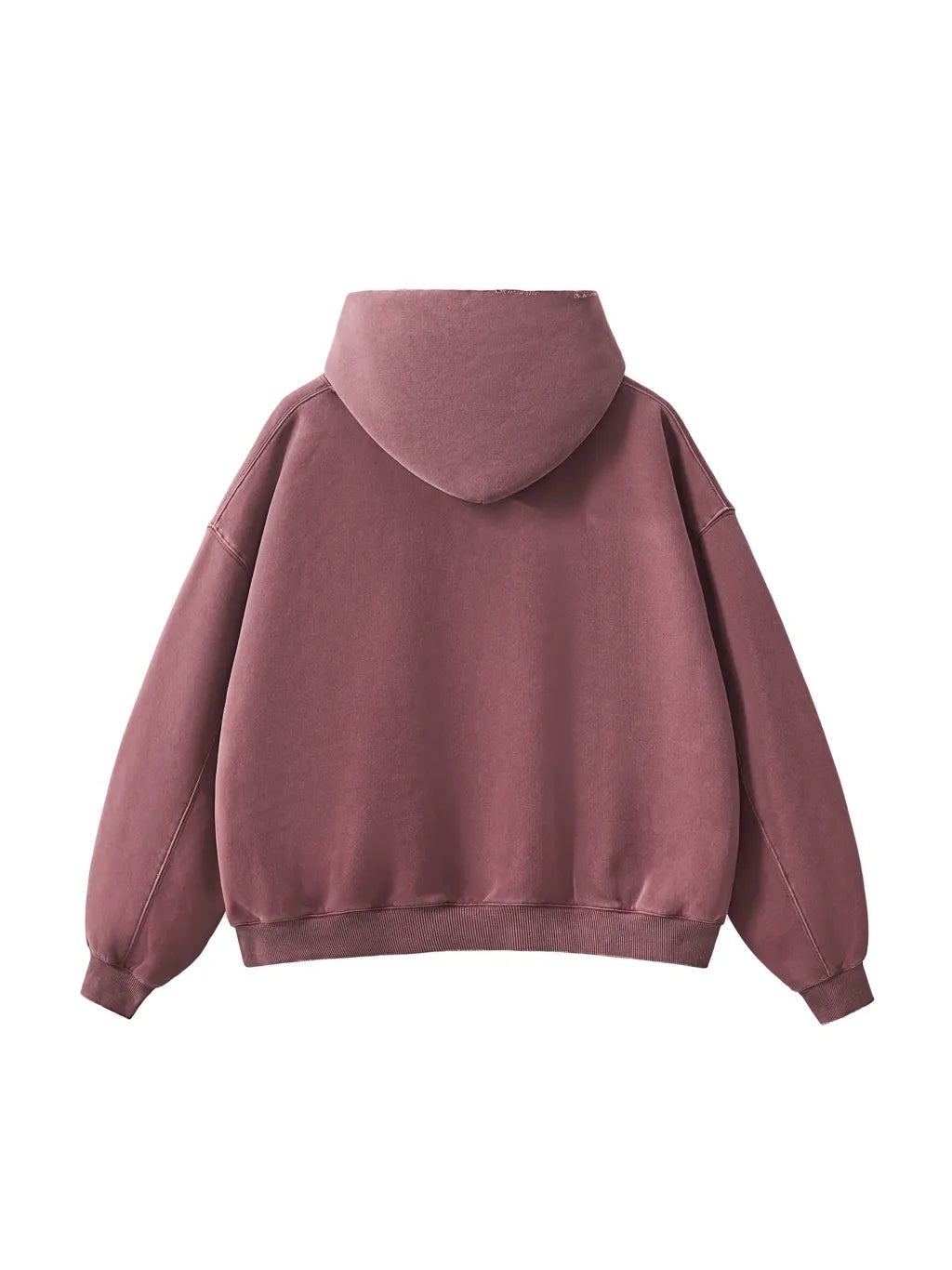LUXURY TERMINAL - Frayed Enzyme Washed Fleece Hoodie