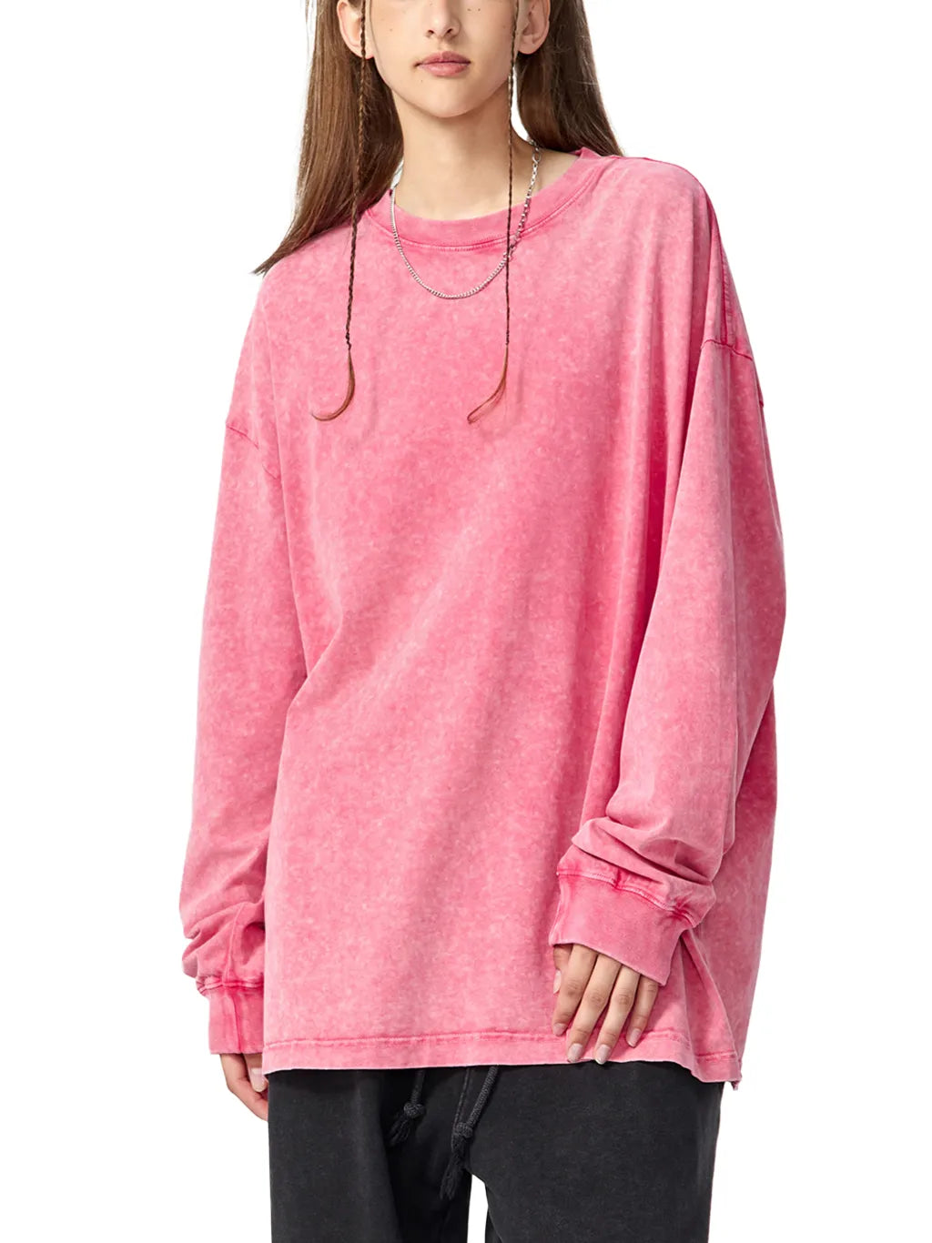 LUXURY TERMINAL - Snow Washed Frayed Edge T-Shirt