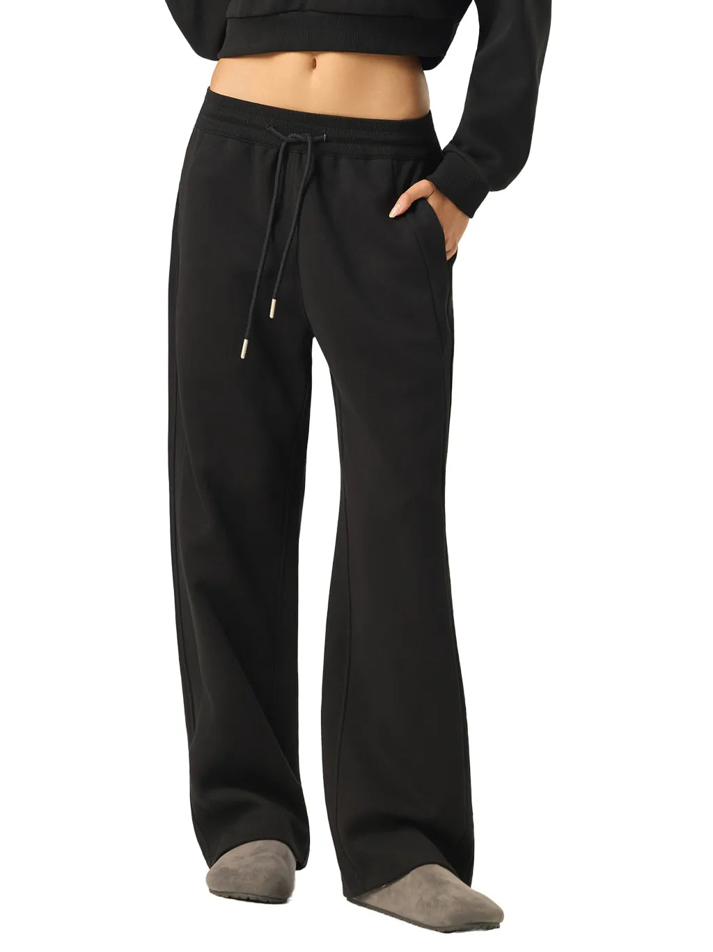 LUXURY TERMINAL - Essential Drawstring Straight-Leg Sweatpants