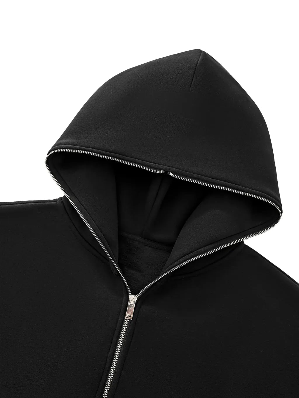 LUXURY TERMINAL - Fleeced Full-Zip Boxy Hoodie