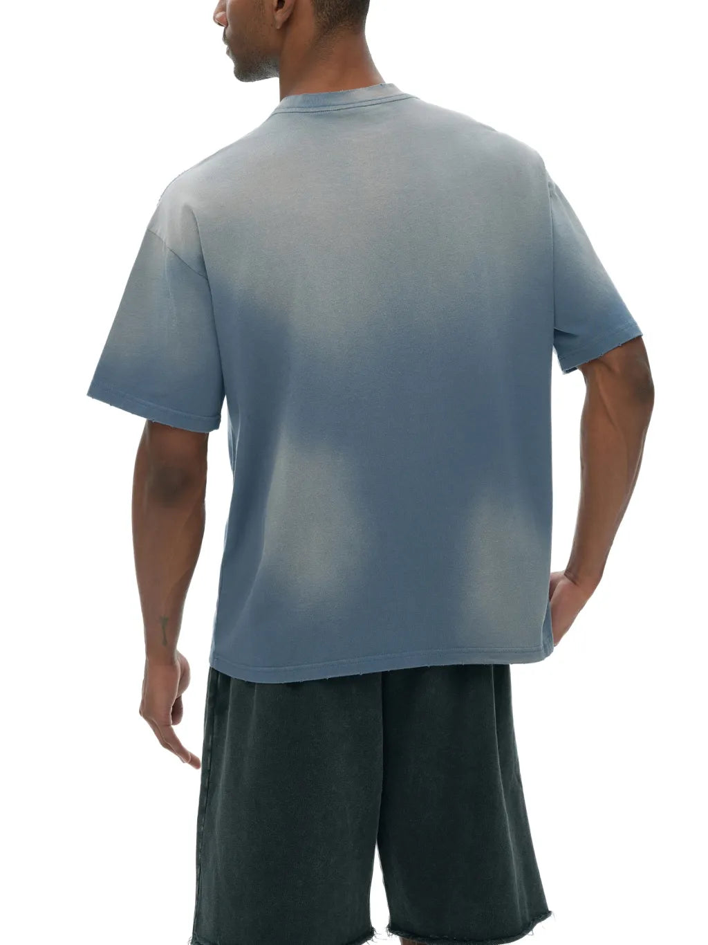 LUXURY TERMINAL - Hand-Frayed Sunfade T-Shirt