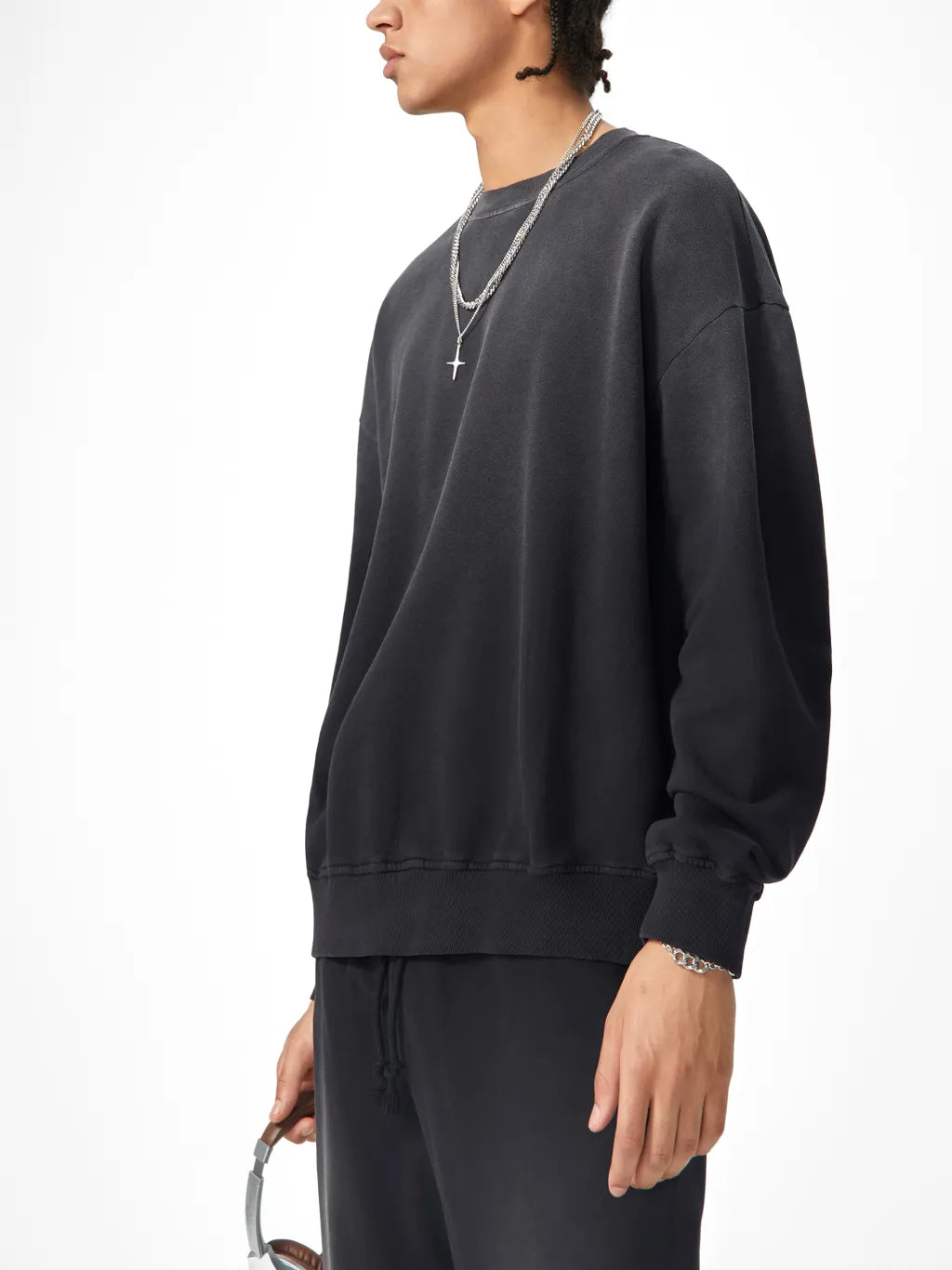 LUXURY TERMINAL - Sunfade Drop-Shoulder Cotton Sweatshirt