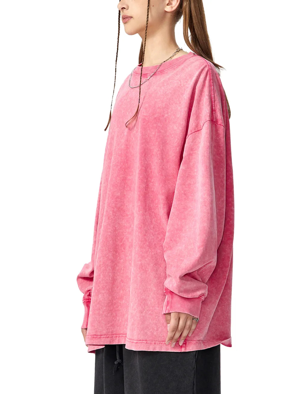 LUXURY TERMINAL - Snow Washed Frayed Edge T-Shirt