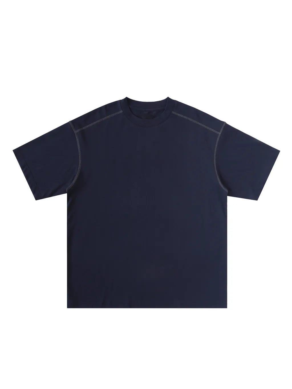 LUXURY TERMINAL - Oversized Contrast-Stitched Cotton Tee
