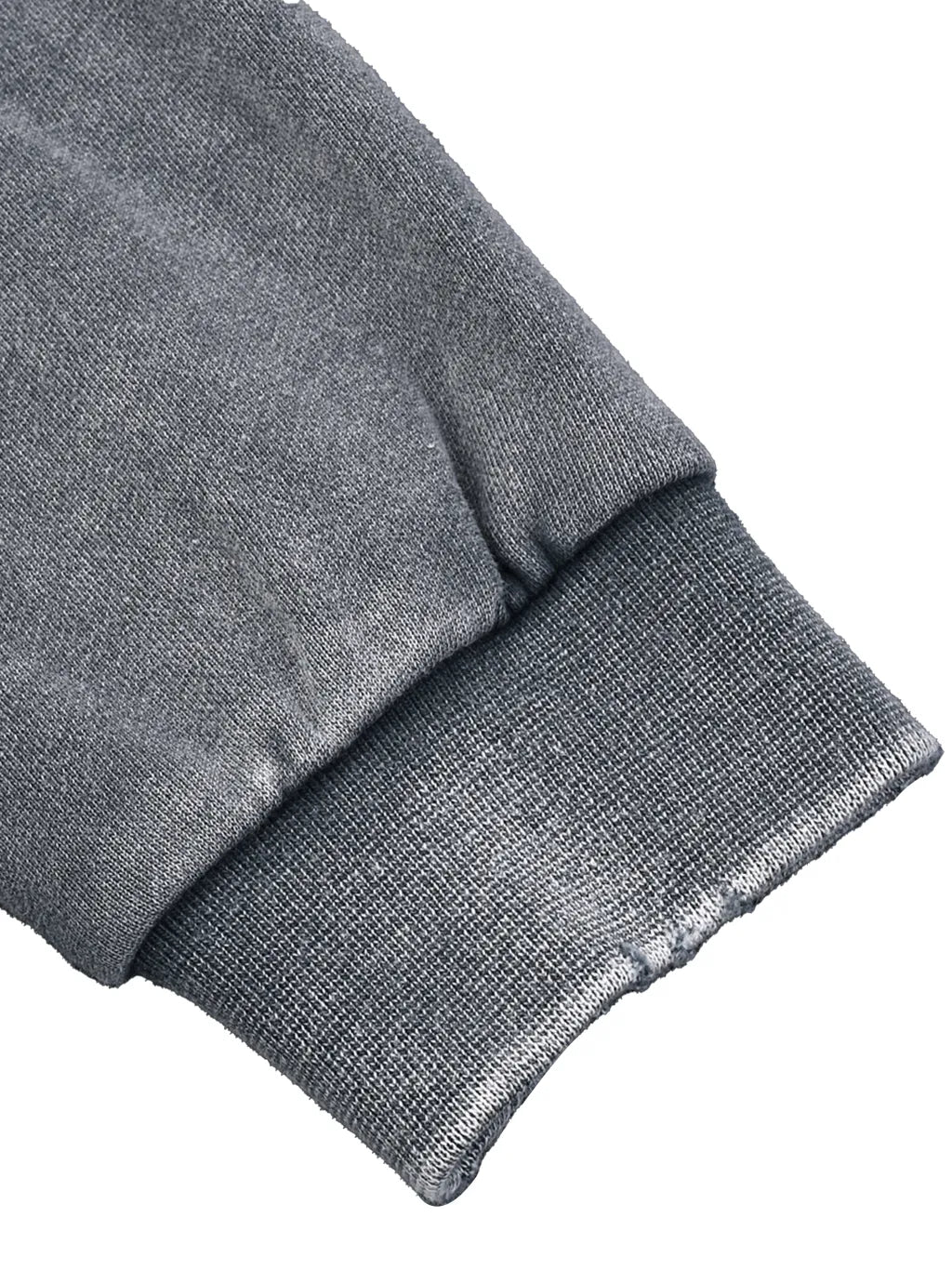 LUXURY TERMINAL - Snow Washed Raw Edge Cropped Sweatshirt