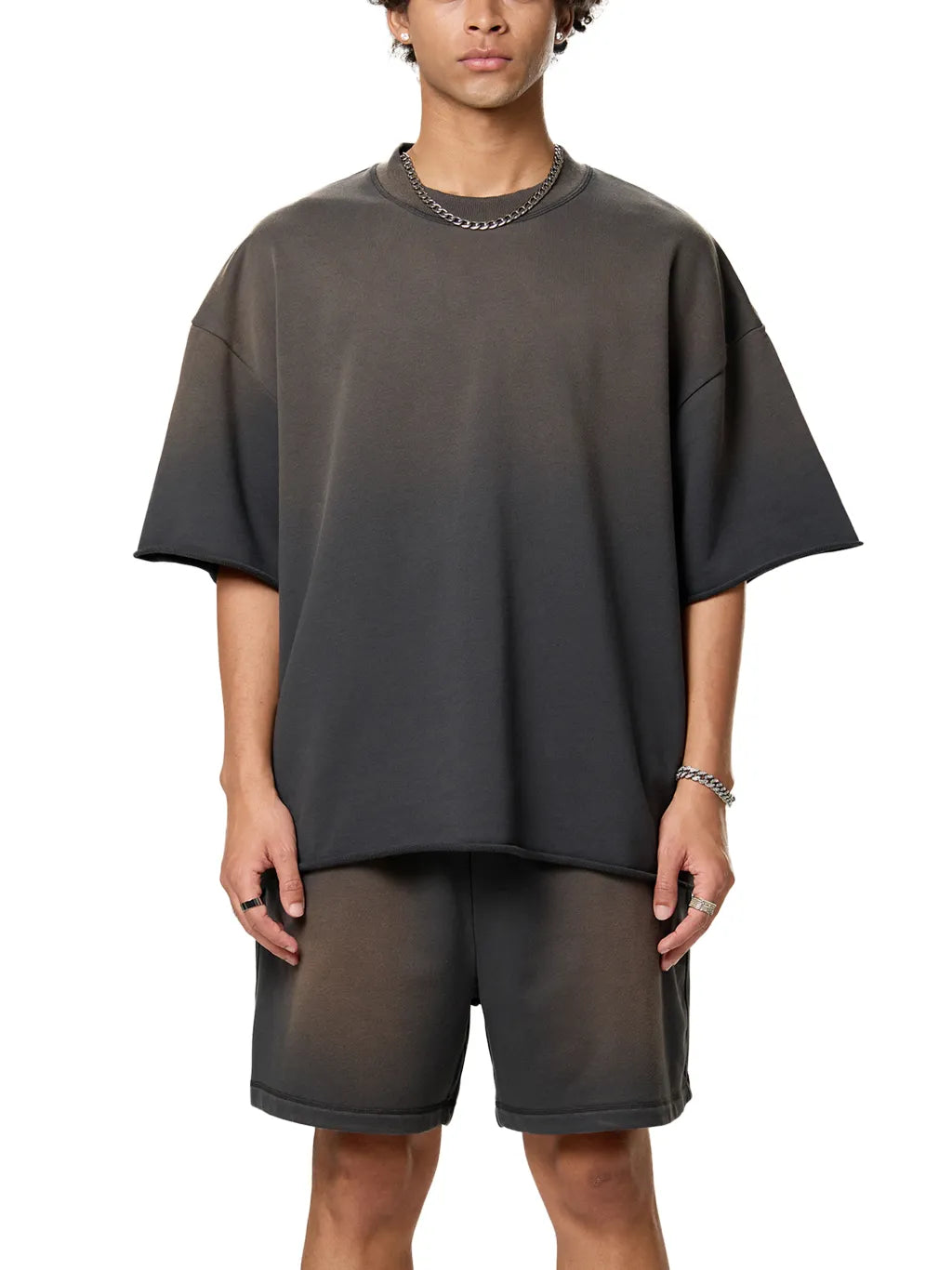 LUXURY TERMINAL - Sun Fade Raw Edge T-Shirt