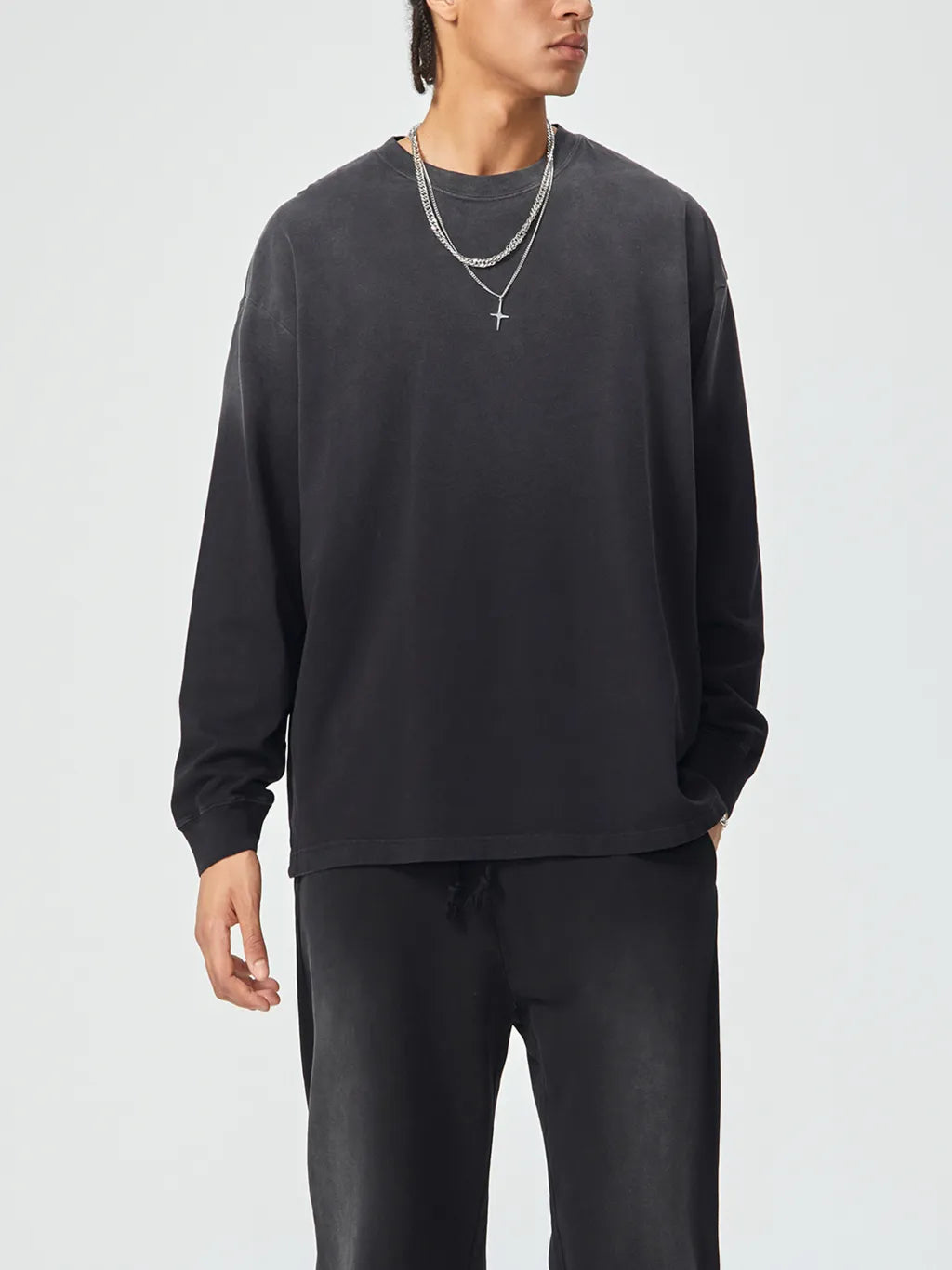 LUXURY TERMINAL - Gradient Washed Long Sleeve T-Shirt