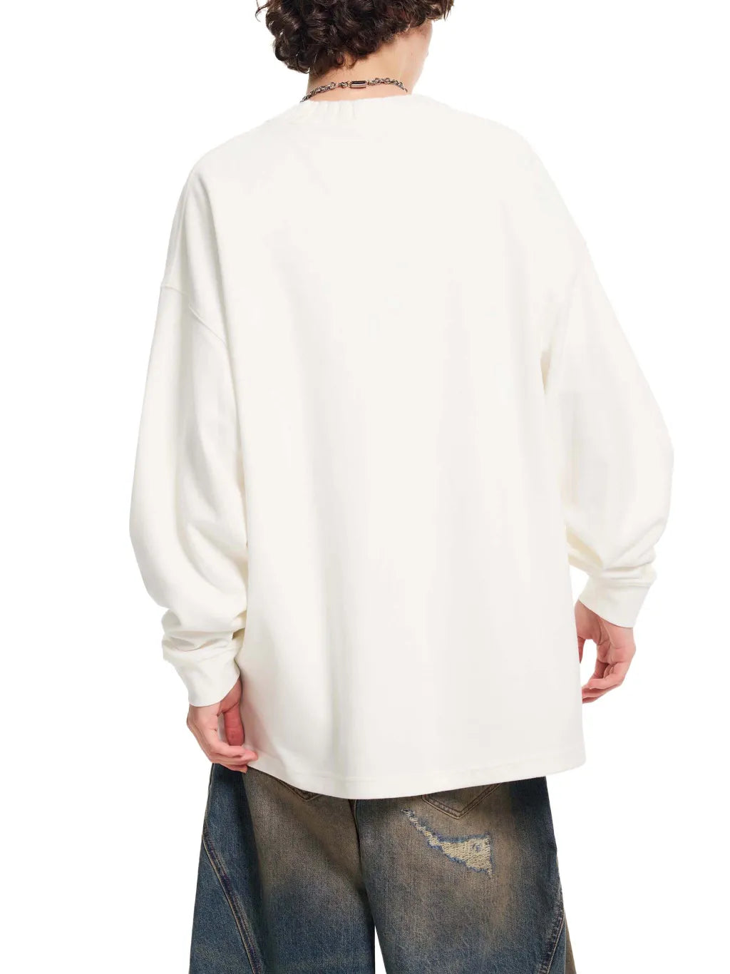 LUXURY TERMINAL - Knitted Round Neck Oversize Sweatshirt