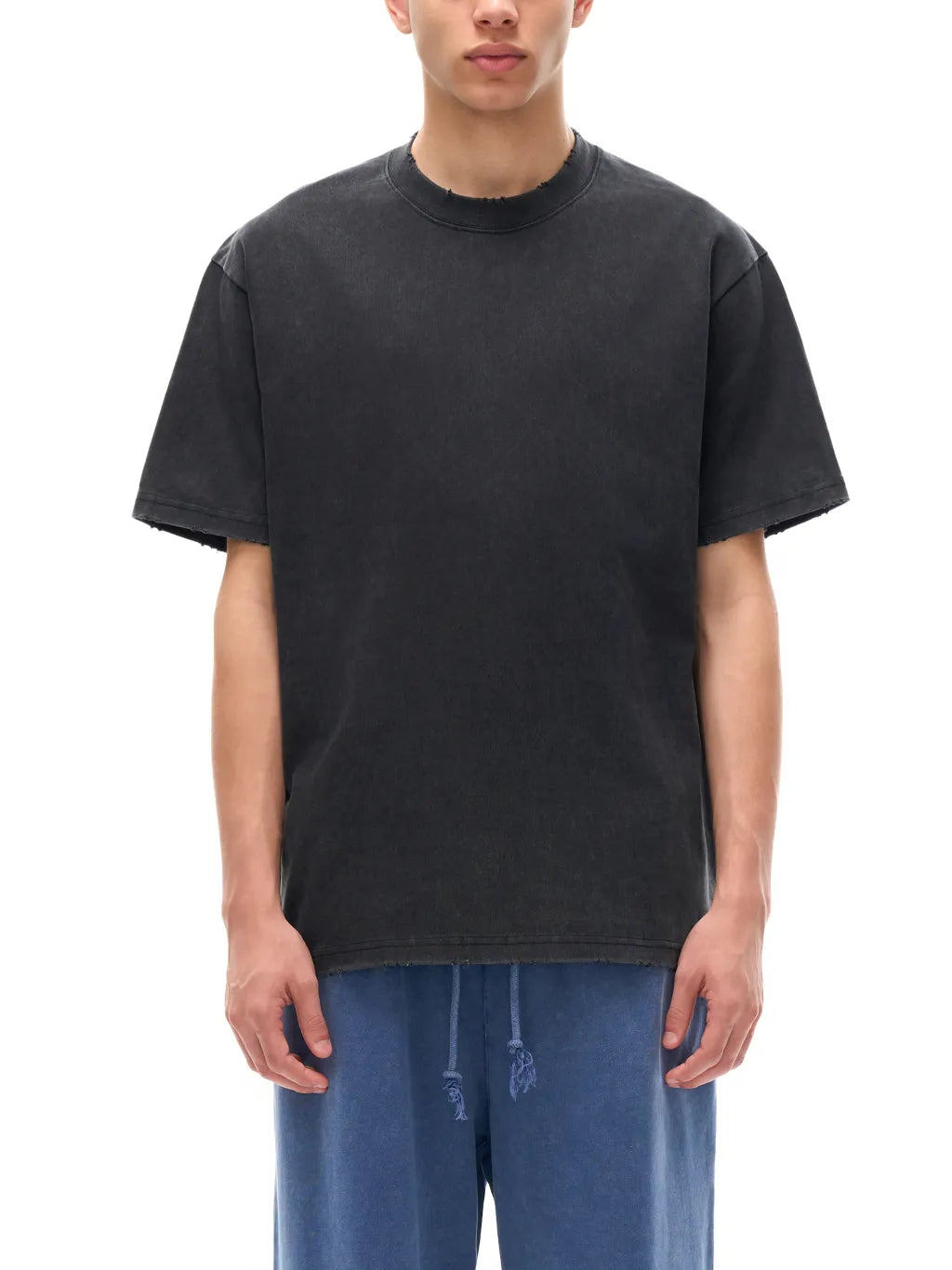 LUXURY TERMINAL - Heavyweight Vintage Washed Frayed T-Shirt