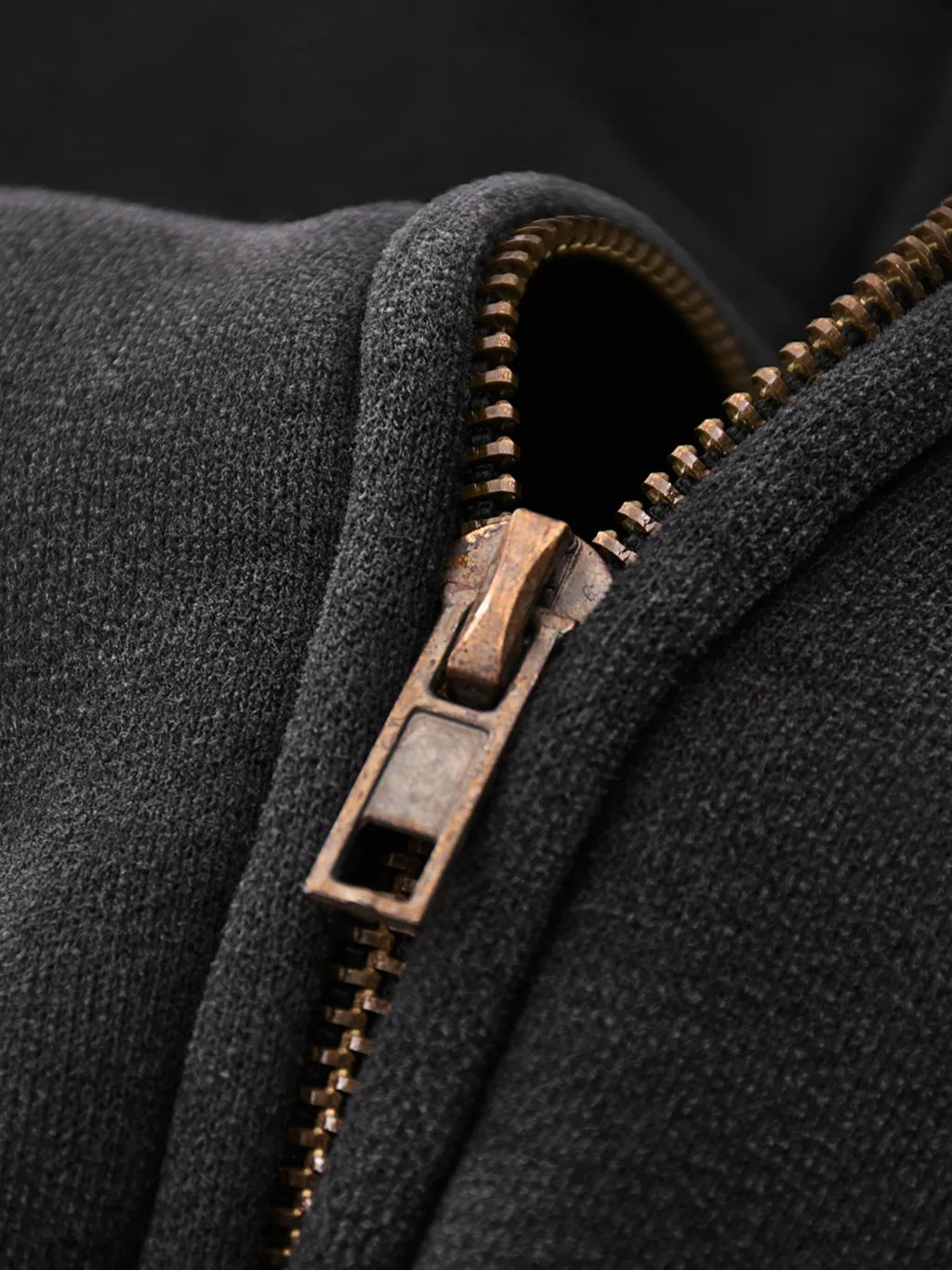 LUXURY TERMINAL - Sunfade Two-way Zipper Boxy Fleece Hoodie
