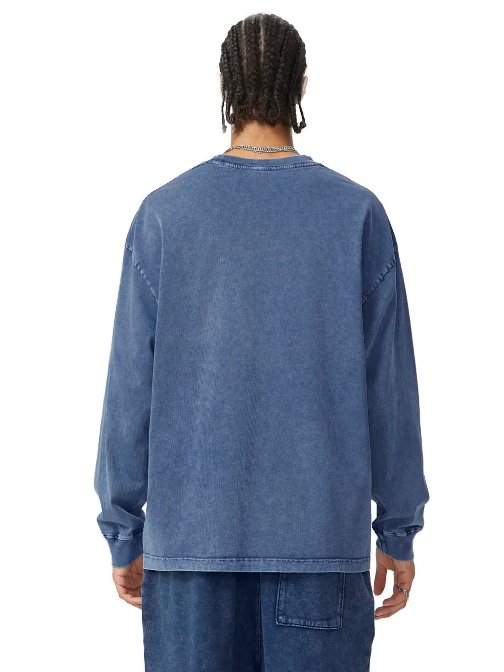 LUXURY TERMINAL - Snow Washed Frayed Edge T-Shirt