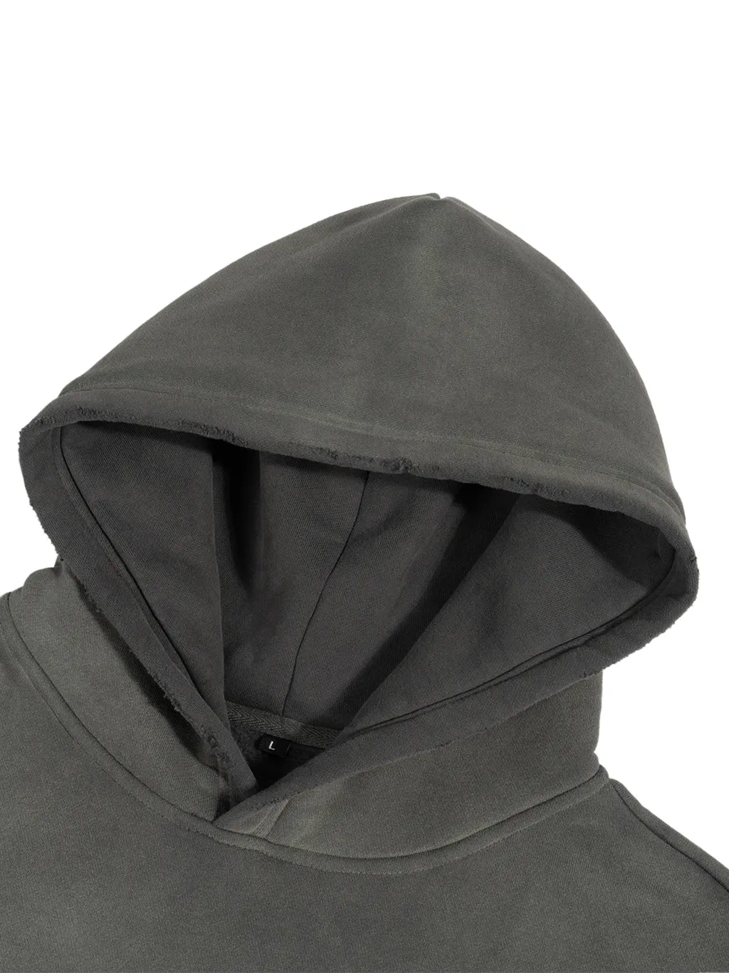 LUXURY TERMINAL - Frayed Sunfade Boxy Fleece Hoodie