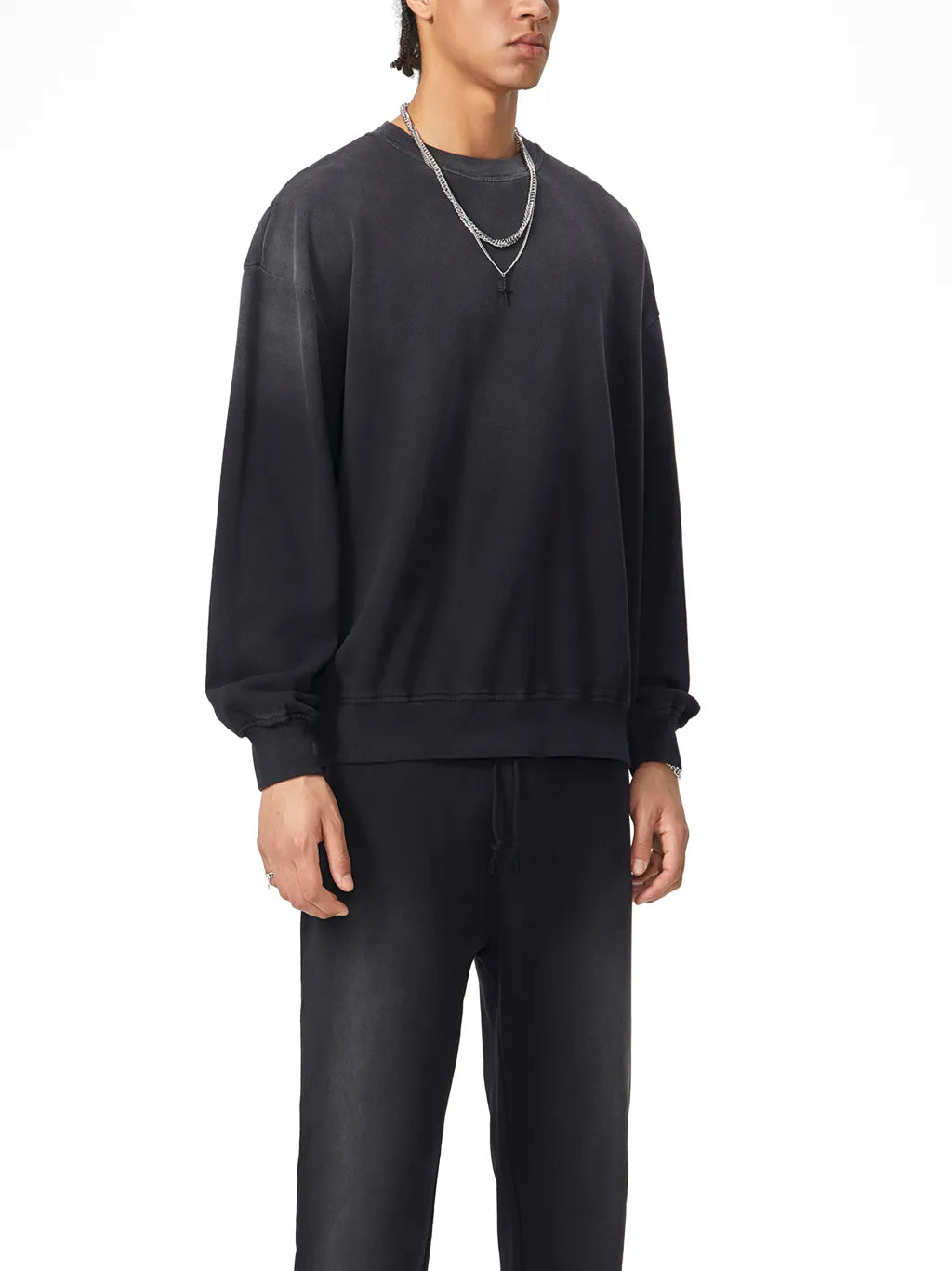 LUXURY TERMINAL - Sunfade Drop-Shoulder Cotton Sweatshirt