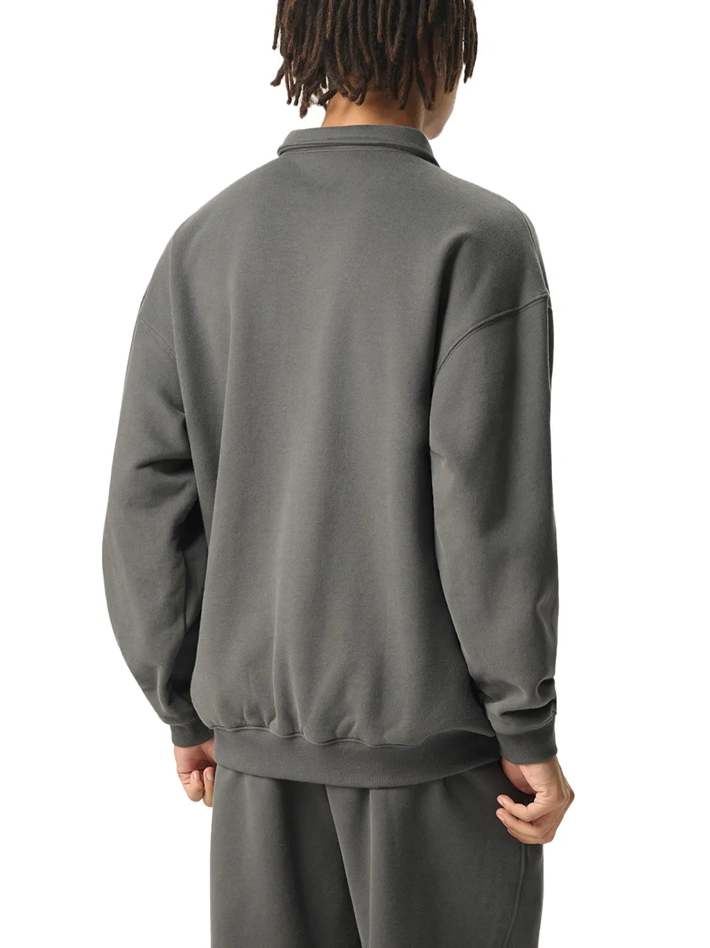 LUXURY TERMINAL - Heavyweight Polo-Collar Sweatshirt