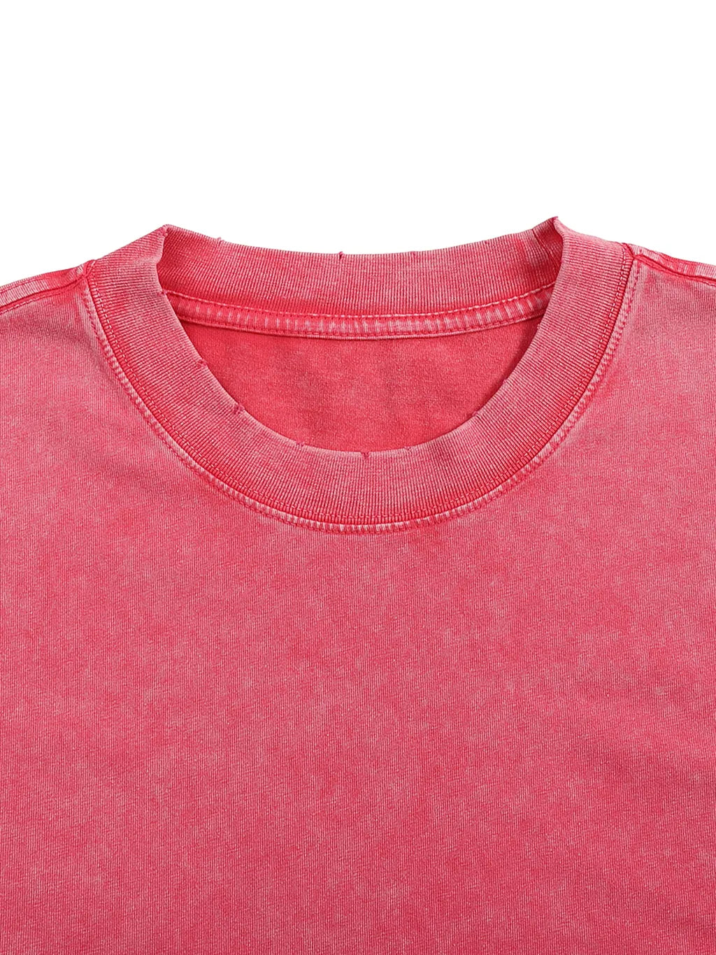 LUXURY TERMINAL - Snow Washed Frayed Edge T-Shirt