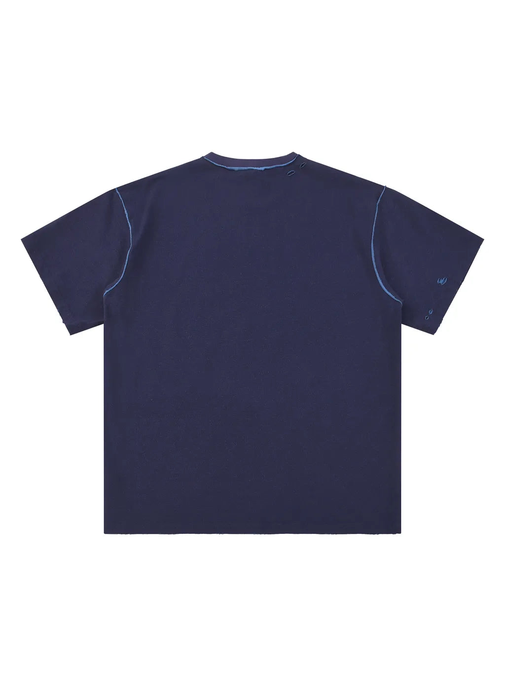 LUXURY TERMINAL - Hand-frayed Reversible T-shirt