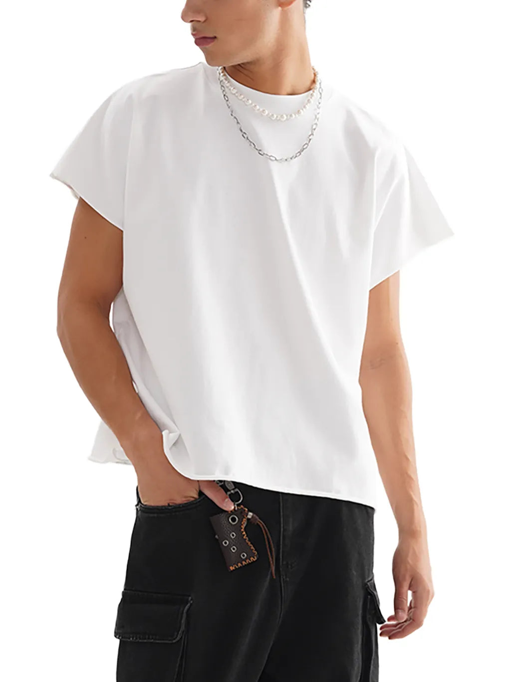 LUXURY TERMINAL - Raw Edge Boxy Non-Shrink T-Shirt