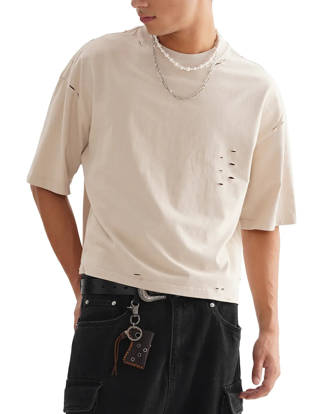 LUXURY TERMINAL - Classic Frayed Boxy Tee