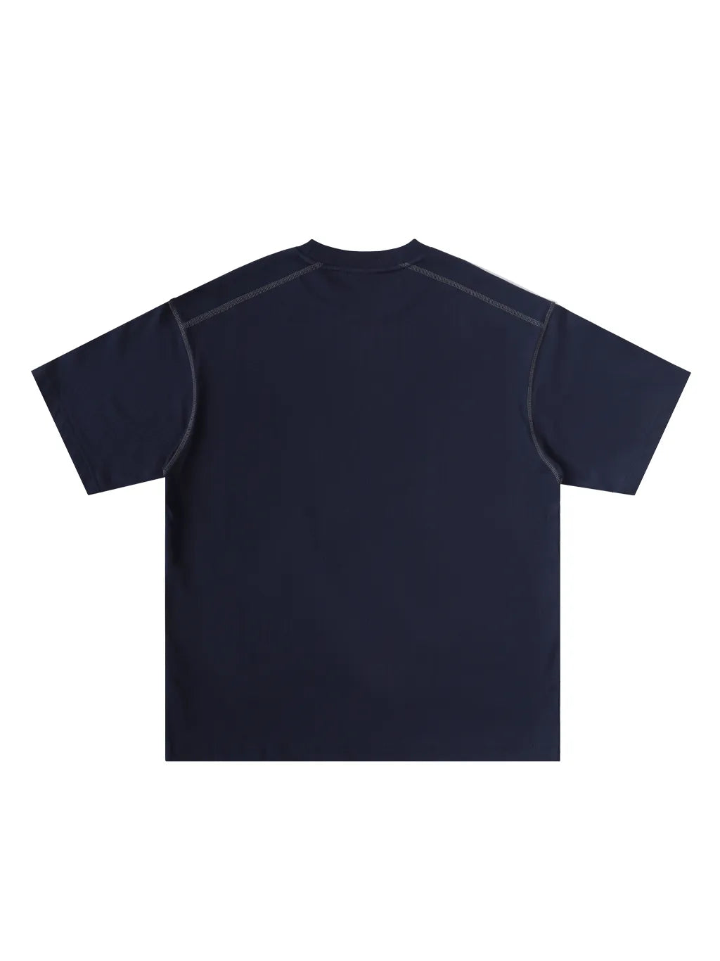 LUXURY TERMINAL - Oversized Contrast-Stitched Cotton Tee