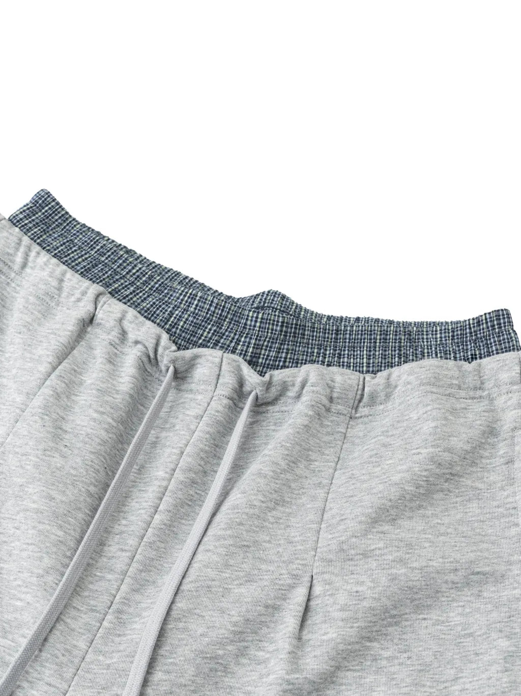LUXURY TERMINAL - Plaid Contrast Waist Pants