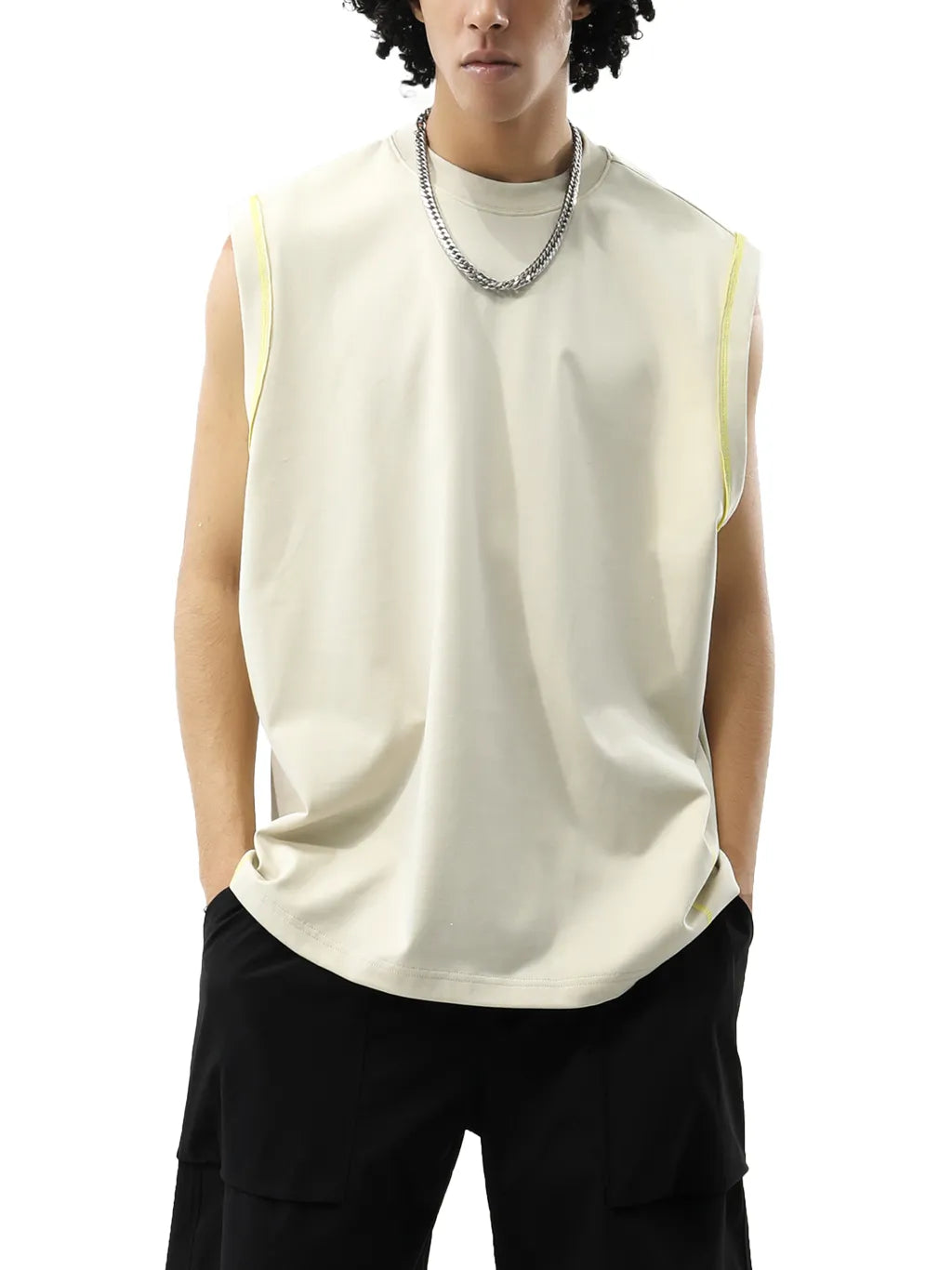 LUXURY TERMINAL - Contrast Panel Cooling Performance Tank Top