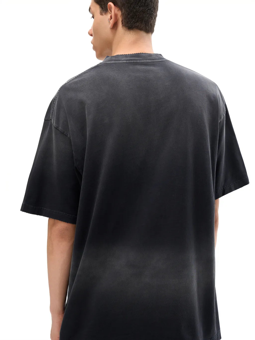 LUXURY TERMINAL - Sun Fade Hand-Frayed Cotton T-Shirt