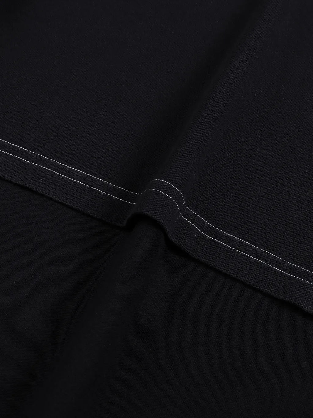 LUXURY TERMINAL - Streetwear Contrast-Stitched Cotton T-Shirt