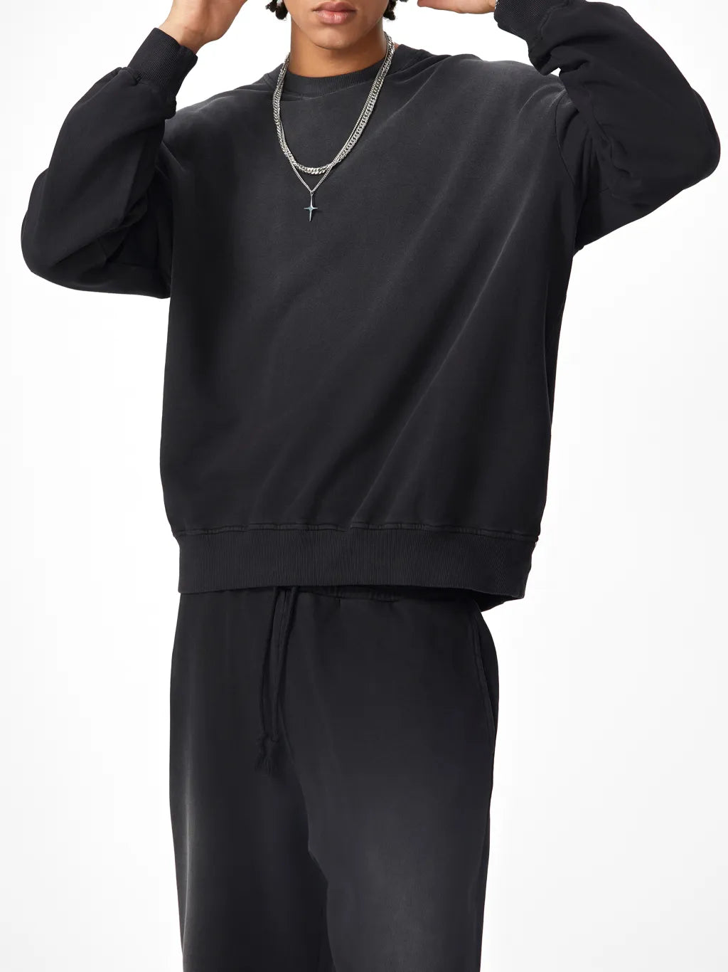 LUXURY TERMINAL - Sunfade Drop-Shoulder Cotton Sweatshirt